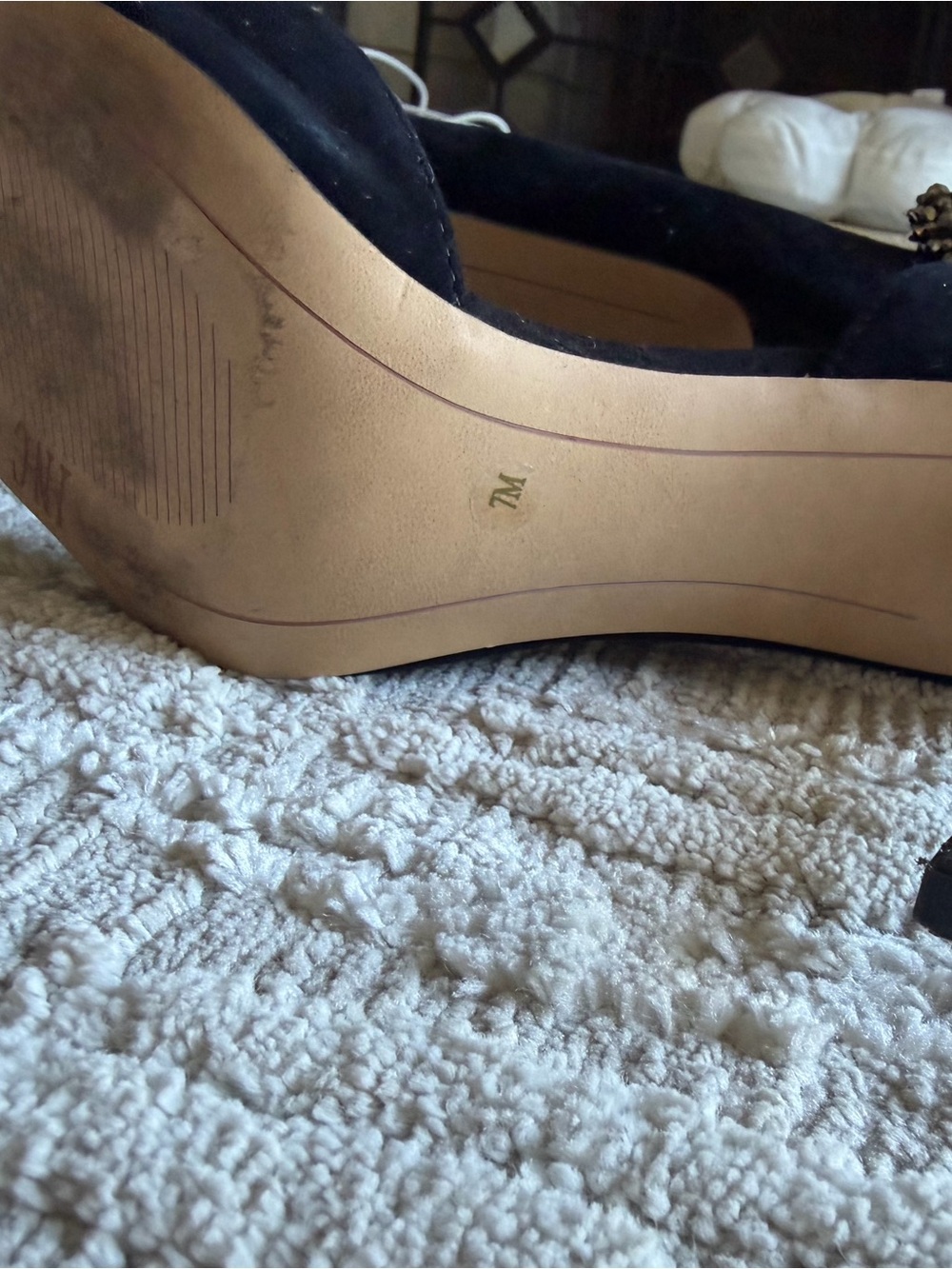 INC International Concepts Black Heels with Crystal Bow Accents - Picture 6 of 8